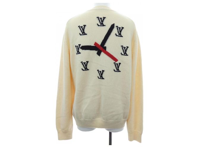 Louis Vuitton Clock Intarsia Strickpullover Beige - Ansicht 2