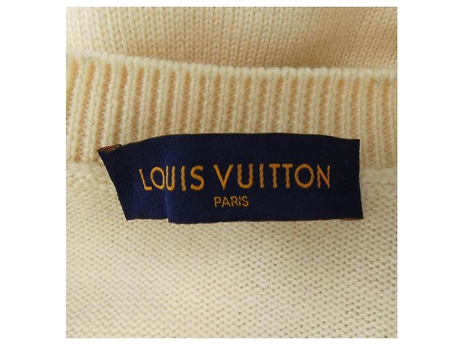 Louis Vuitton Clock Intarsia Strickpullover Beige - Ansicht 4