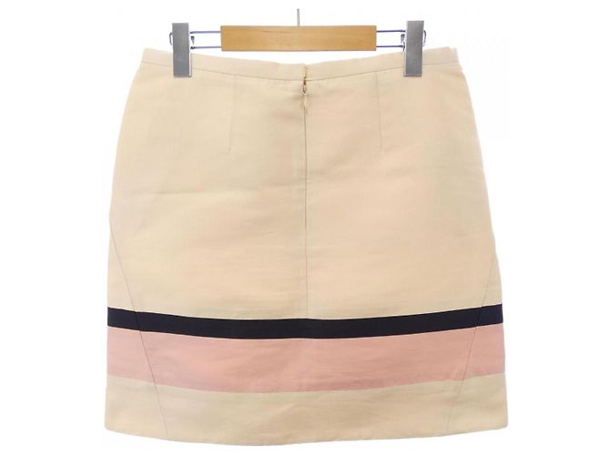 Falda de seda Louis Vuitton Negro Rosa Beige - vista 2