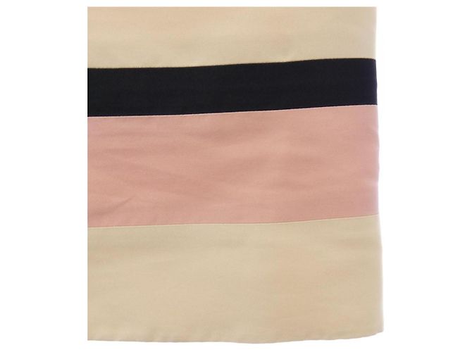 Falda de seda Louis Vuitton Negro Rosa Beige - vista 6