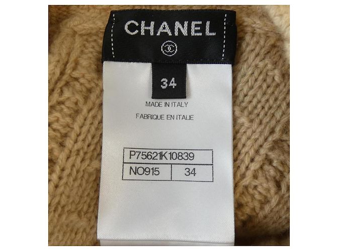 Punto de cachemira Chanel Beige - vista 4