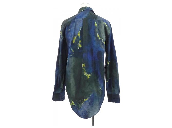 Giacca camicia Louis Vuitton Monogram Tie and Dye Nero Cachi Blu navy - vista 2