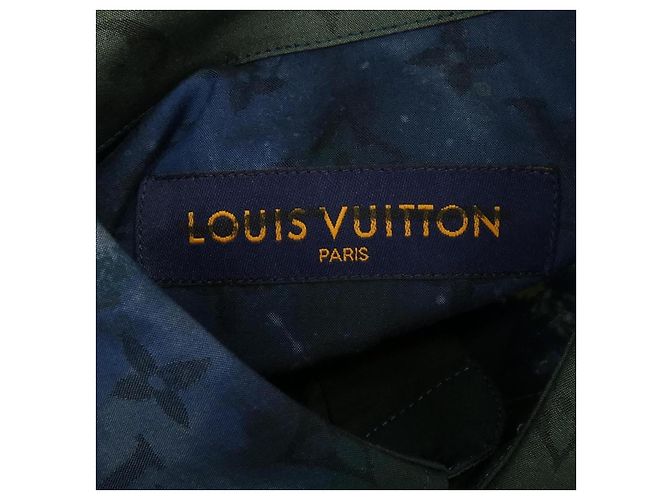 Giacca camicia Louis Vuitton Monogram Tie and Dye Nero Cachi Blu navy - vista 4