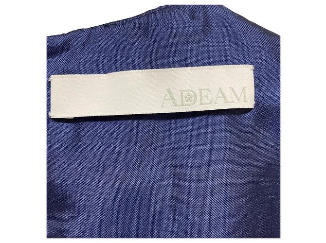 Autre Marque ADEAM Jacquard-Kleid Blau Marineblau - Ansicht 6