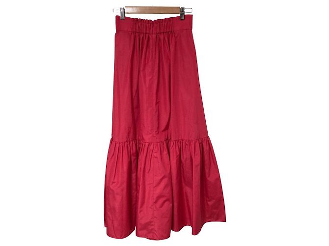Autre Marque Falda larga de tafetán Tiara Roja - vista 2