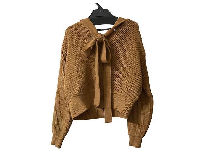 Autre Marque ADEAM Strickjacke mit Bändern Braun - Ansicht 2