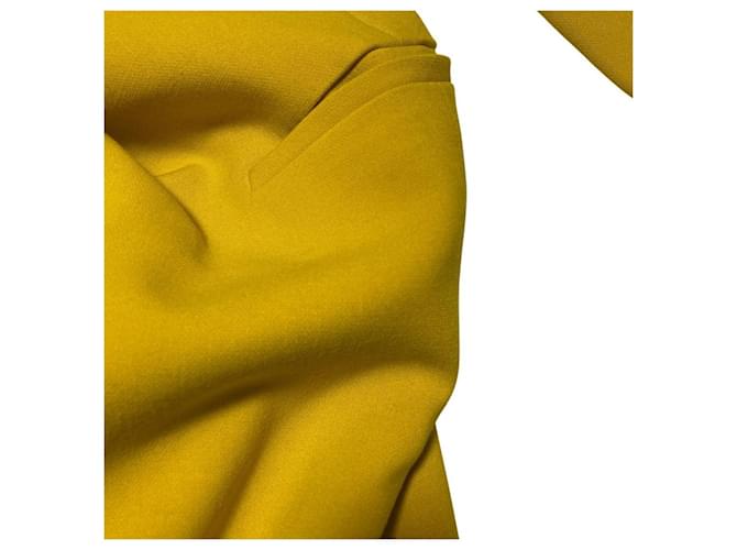Autre Marque Abrigo Chesty sin cuello Amarillo - vista 7