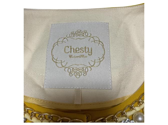 Autre Marque Abrigo Chesty sin cuello Amarillo - vista 8