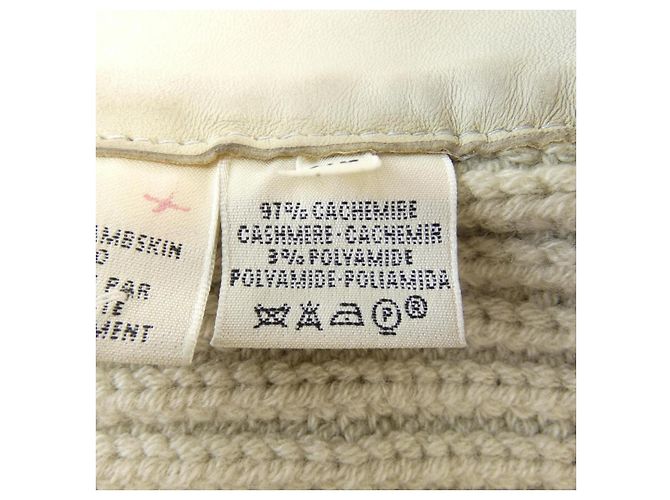 Cárdigan Largo Hermès de Cachemira y Piel de Cordero ME Castaño - vista 3