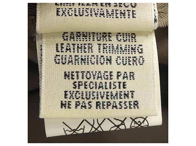Falda de lana y elastano Hermès Beige - vista 4