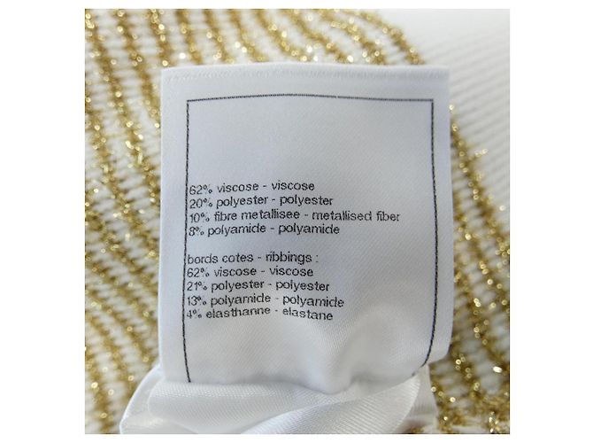 Top Chanel LOOK21 Blanco Dorado - vista 3