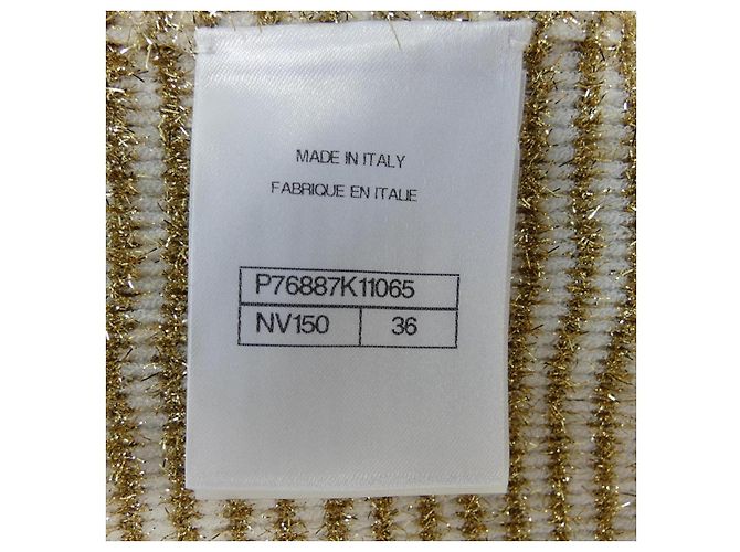 Top Chanel LOOK21 Blanco Dorado - vista 4