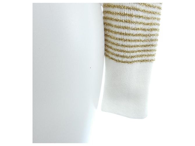 Top Chanel LOOK21 Blanco Dorado - vista 7