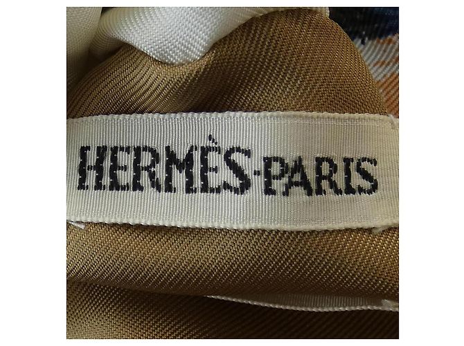 Hermès Hermes PREMIERES MAINS Chaleco de Seda y Algodón Twillene XS Castaño Beige - vista 6