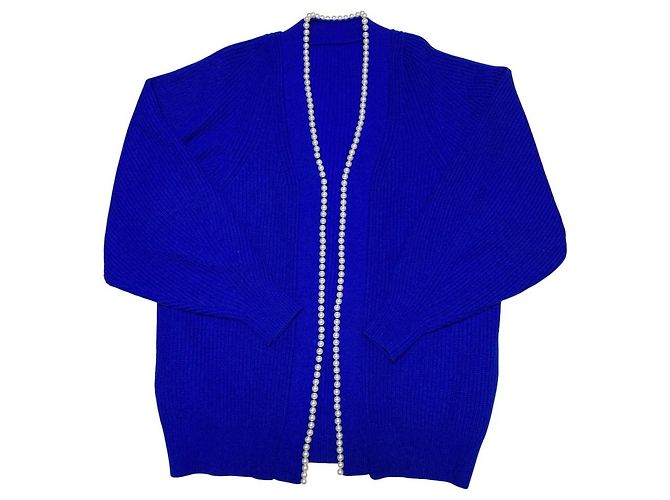 Autre Marque Diagram Pearl Strickjacke Blau - Ansicht 3