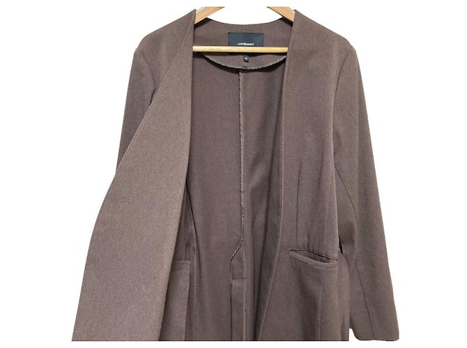 Autre Marque Chaqueta sin cuello Lautreamont Castaño - vista 2