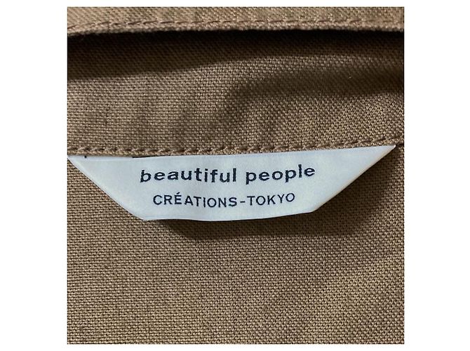 Autre Marque Abrigo de primavera beautiful people Back Logo Spring Overcoat Coat Castaño - vista 8