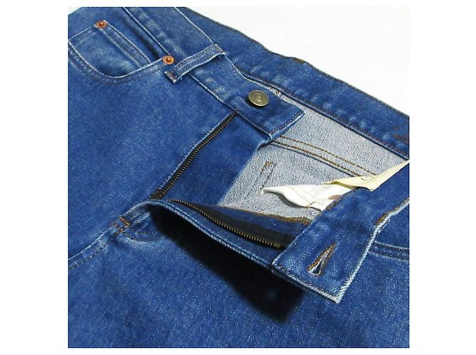 Pantaloni in denim stretch con ricamo di fiori e farfalle Gucci Blu - vista 6