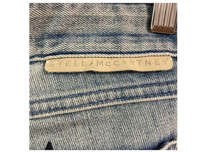 Stella Mc Cartney Pantaloni in denim stretch con stampa a stelle Stella McCartney Blu - vista 4