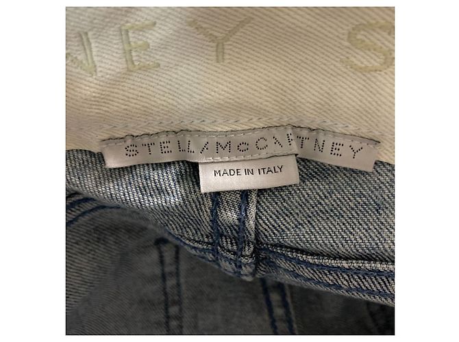 Stella Mc Cartney Pantaloni in denim stretch con stampa a stelle Stella McCartney Blu - vista 5