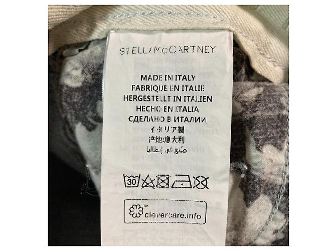 Stella Mc Cartney Pantaloni in denim stretch con stampa a stelle Stella McCartney Blu - vista 8
