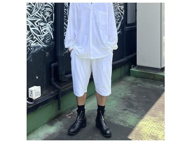 Autre Marque Short de malha de algodão COMOLI Branco - vista 3