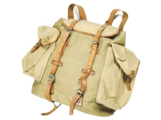 Ralph Lauren RRL Canvas Leather Rucksack Braun Beige - Ansicht 2