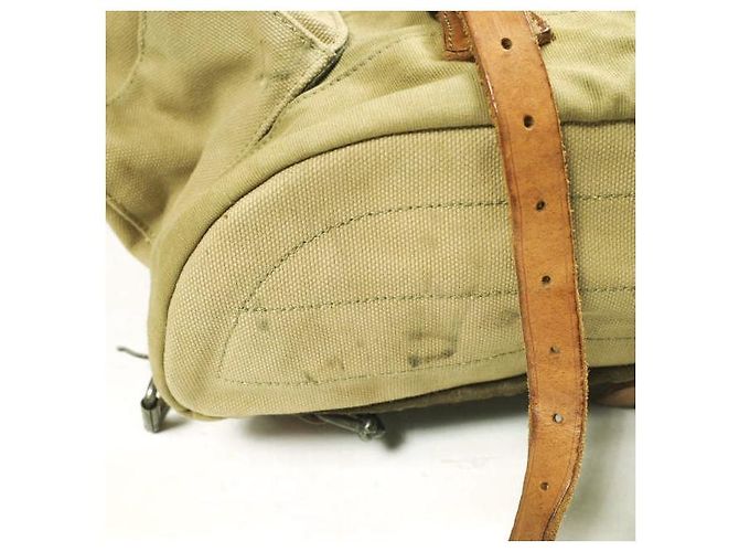 Ralph Lauren RRL Canvas Leather Rucksack Braun Beige - Ansicht 6