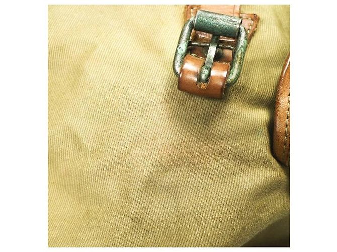 Ralph Lauren RRL Canvas Leather Rucksack Braun Beige - Ansicht 9