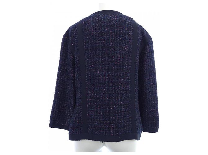 Chaqueta Chanel sin cuello Rosa Púrpura - vista 2