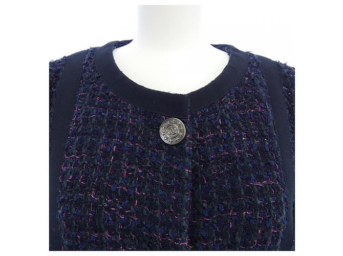 Chaqueta Chanel sin cuello Rosa Púrpura - vista 5
