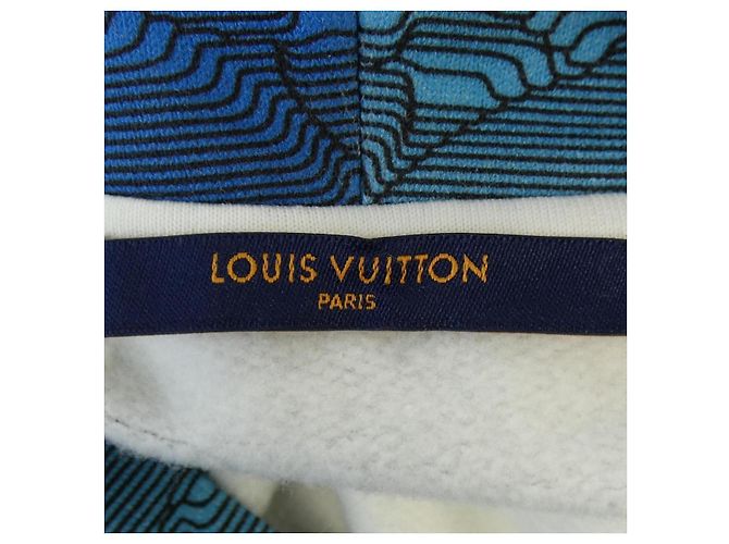 Sudadera con capucha Louis Vuitton con estampado integral Azul - vista 4