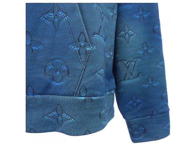 Sudadera con capucha Louis Vuitton con estampado integral Azul - vista 6