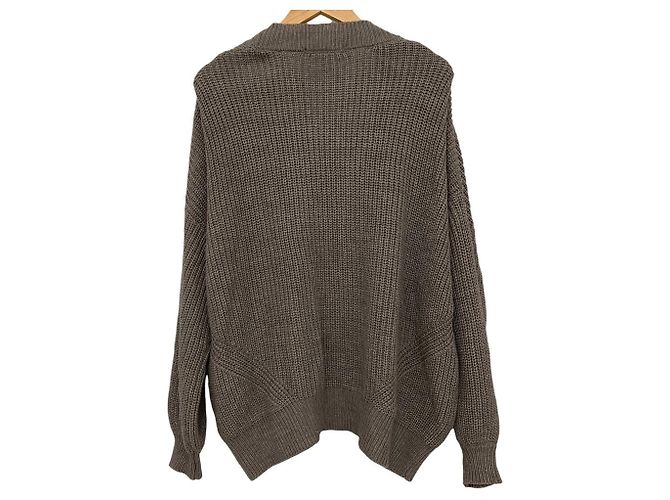 Autre Marque LARUTA Strickjacke Braun Anthrazitgrau - Ansicht 2