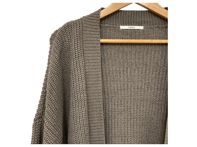 Autre Marque LARUTA Strickjacke Braun Anthrazitgrau - Ansicht 3