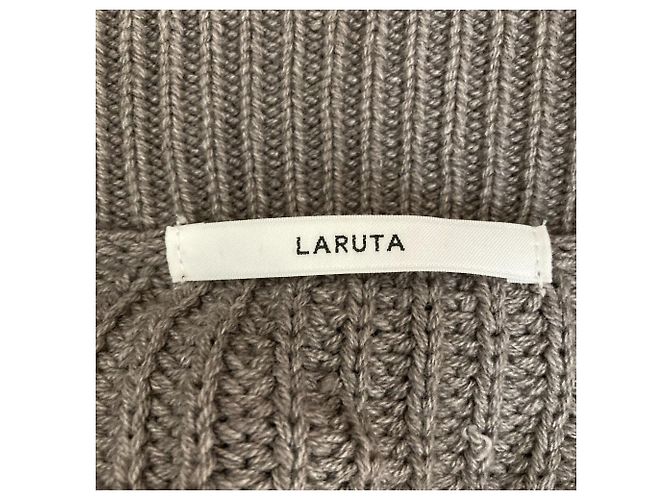 Autre Marque LARUTA Strickjacke Braun Anthrazitgrau - Ansicht 4