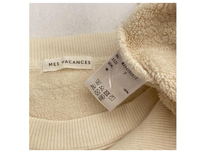Autre Marque MES VACANCES Felpa con Maniche Dolman Crudo - vista 4