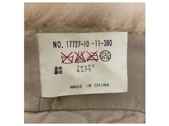Autre Marque Abrigo ANAYI de angora Blue Fox Beige - vista 11