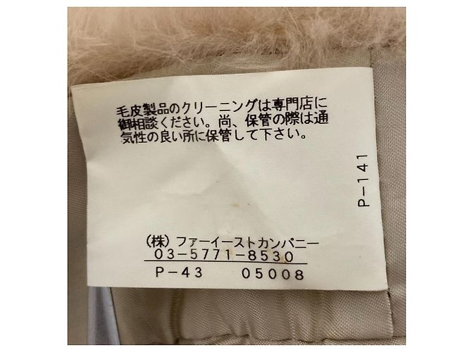 Autre Marque Abrigo ANAYI de angora Blue Fox Beige - vista 12