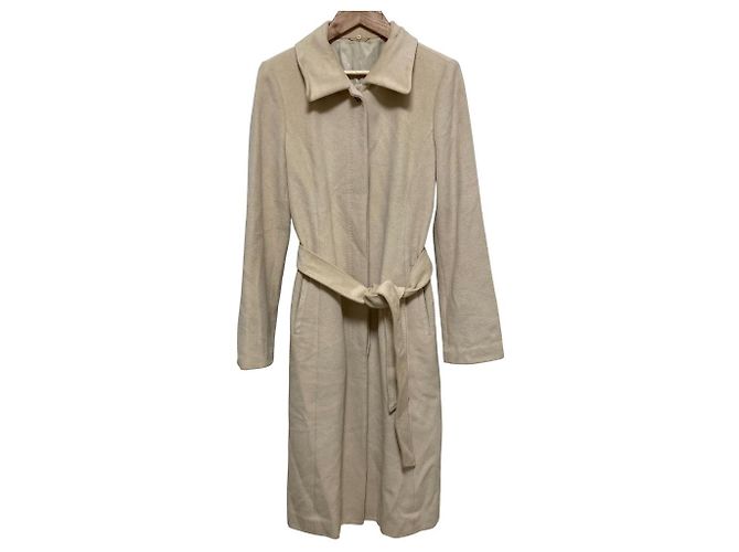 Autre Marque Abrigo ANAYI de angora Blue Fox Beige - vista 3