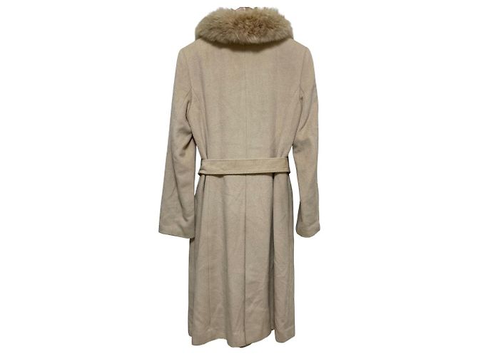 Autre Marque Abrigo ANAYI de angora Blue Fox Beige - vista 5