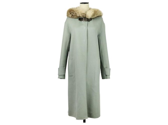 Autre Marque FOXEY Blue Moon Cashmere Fox Fur Coat Brown Light blue - view 2