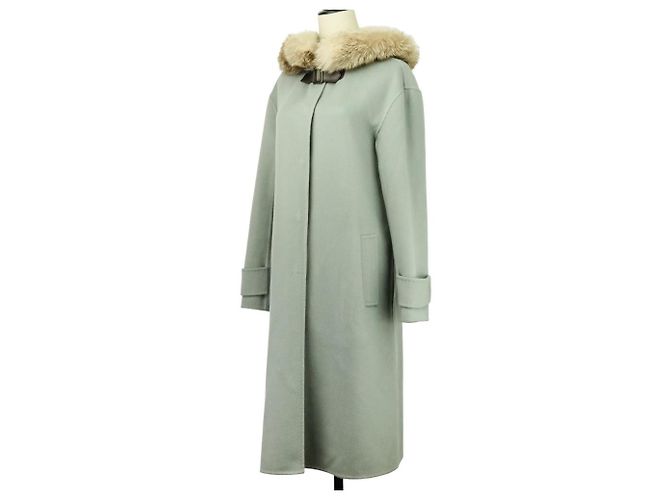 Autre Marque FOXEY Blue Moon Cashmere Fox Fur Coat Brown Light blue - view 3