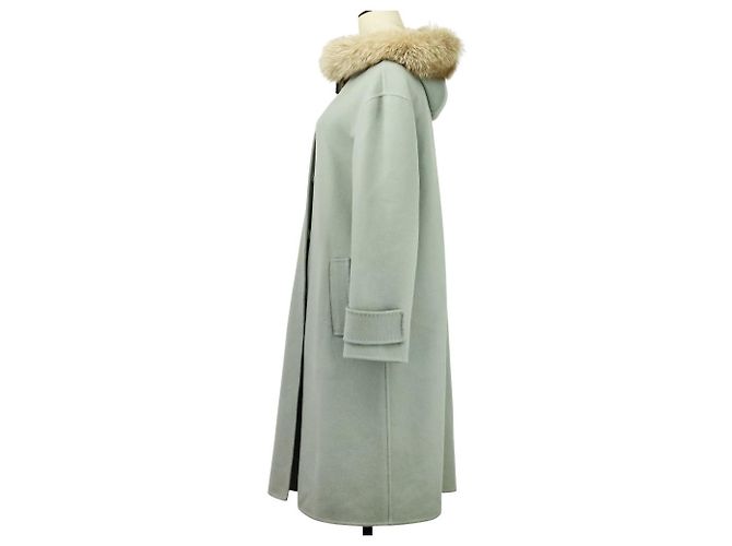 Autre Marque FOXEY Blue Moon Cashmere Fox Fur Coat Brown Light blue - view 4