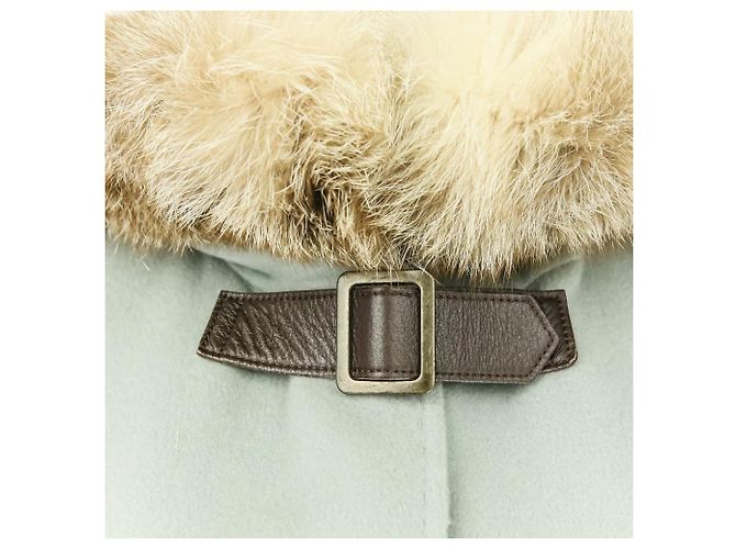 Autre Marque FOXEY Blue Moon Cashmere Fox Fur Coat Brown Light blue - view 7