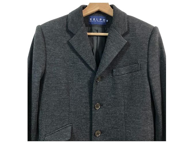 Abrigo de lana entallado Ralph Lauren Castaño Gris antracita - vista 3