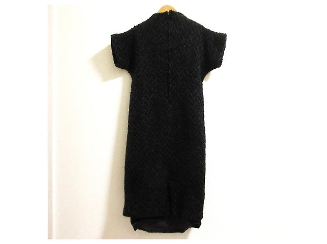 Autre Marque Wolllanges Kleid COMME des GARÇONS Schwarz - Ansicht 2