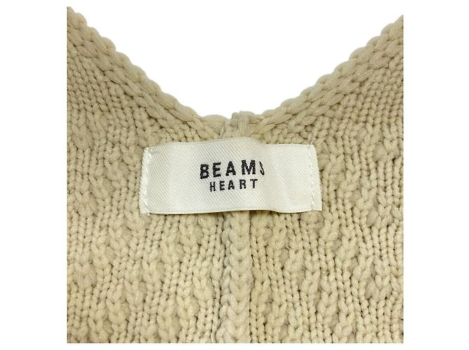 Autre Marque Strickjacke BEAMS HEART Beige - Ansicht 4