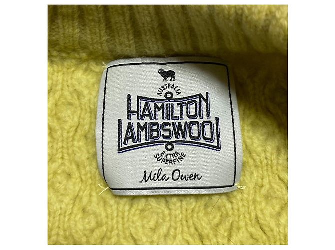 Autre Marque Hamilton Lammwoll-Strickpullover von Mila Owen Gelb - Ansicht 4