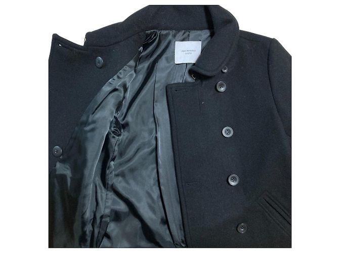 Autre Marque URBAN RESEARCH DOORS Long Coat 2way con cuello de chal Negro - vista 5